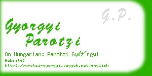 gyorgyi parotzi business card